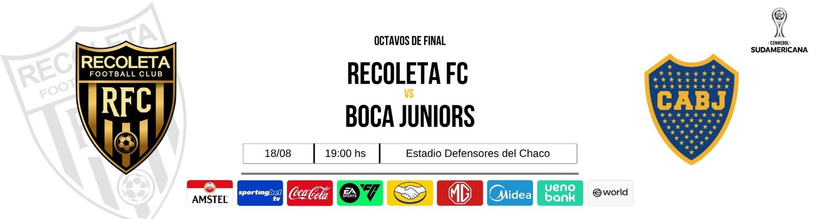 Entradas a la venta para Recoleta FC vs Boca Juniors